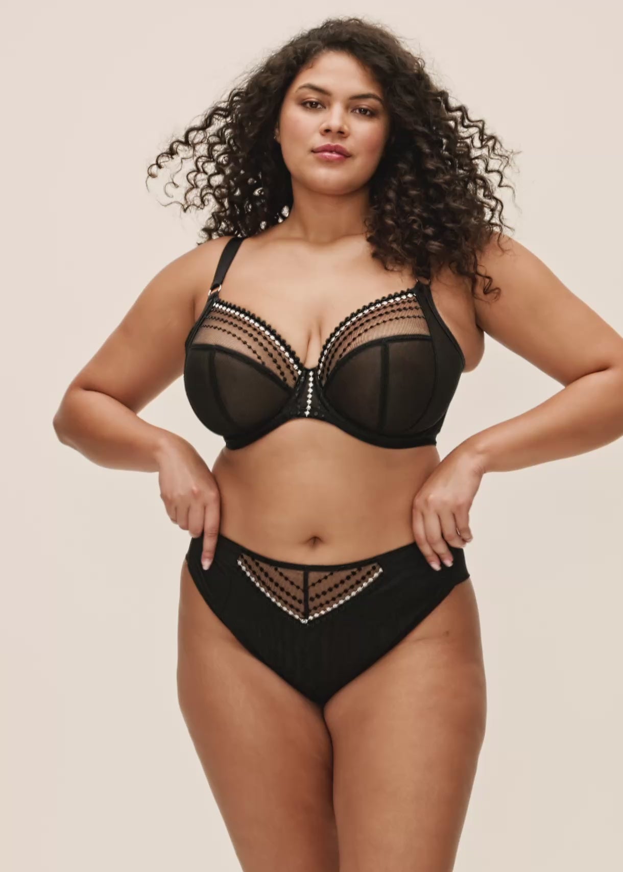Matilda Plunge Side Support Bra - Black