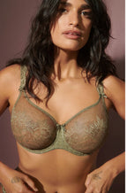 Golden olive Madison UW T-Shirt Bra by Primadonna, featuring contouring design and D cup sizing