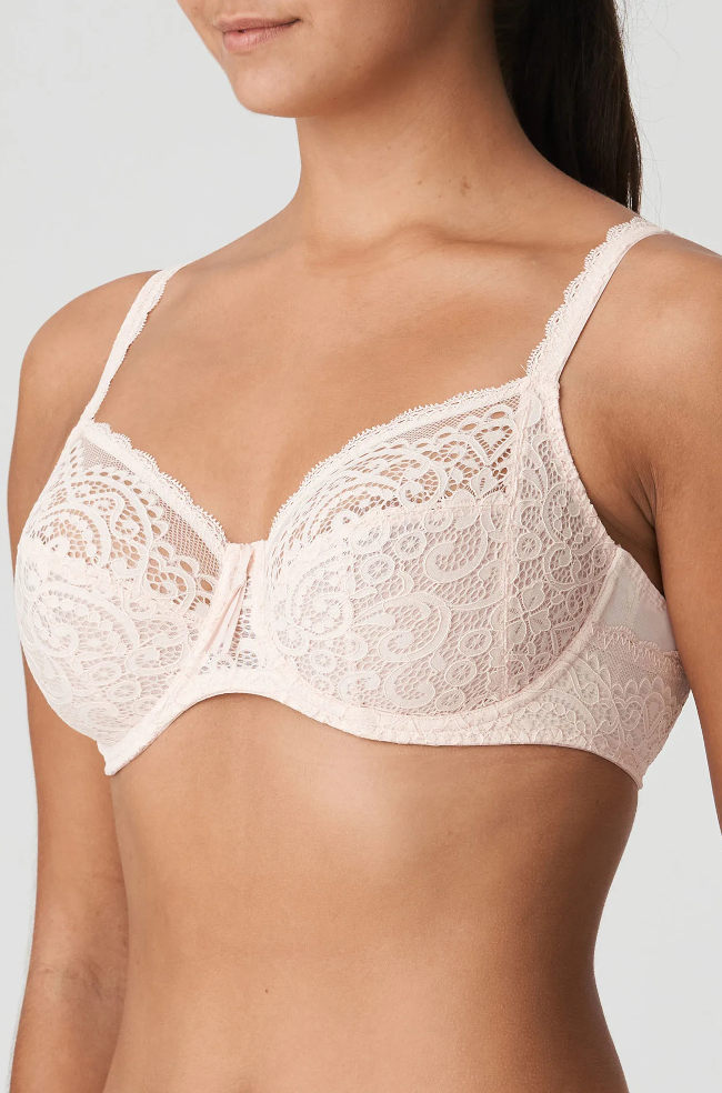 Silky tan D cup bra from Primadonna, featuring a smooth fabric and stylish design.