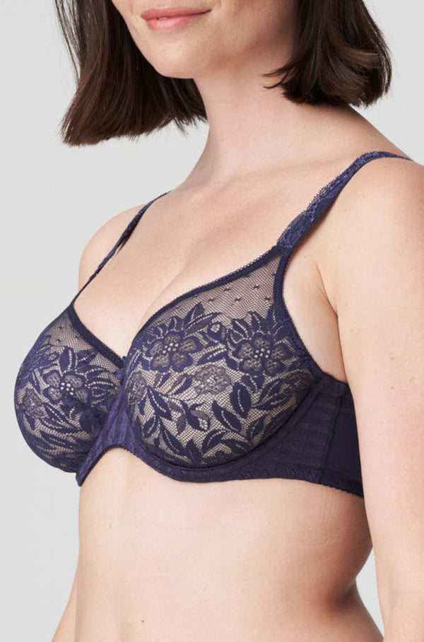 Primadonna Madison UW Tee Shirt Bra in Bleu Bijou, size 8DD, featuring comfortable fabric and supportive design.