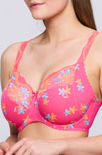 Hot pink full cup underwire bra from Primadonna's Carla Luna collection