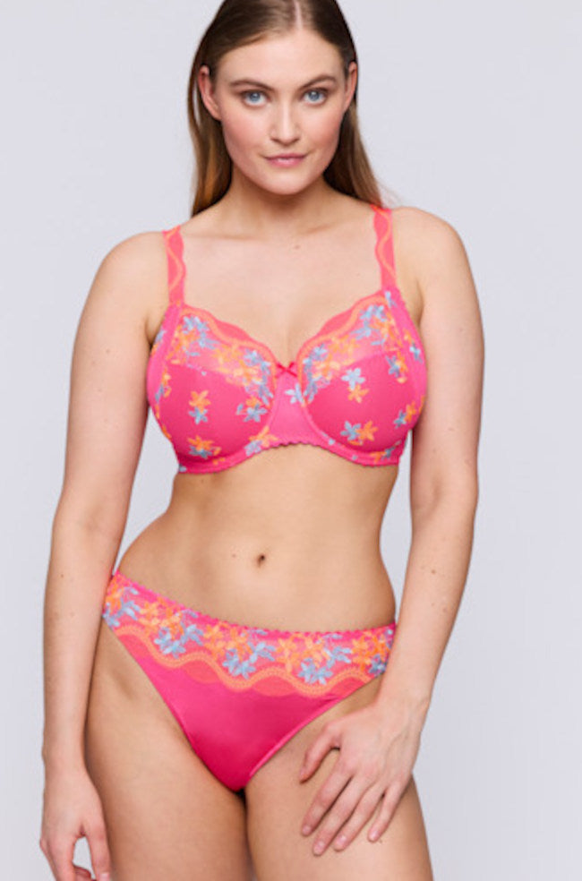 Carla Luna Full Cup Underwire Bra - Hot Pink