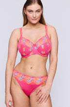 Carla Luna Full Cup Underwire Bra - Hot Pink