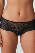Black hotpants briefs by Primadonna, featuring a comfortable fit and stylish design, available in multiple sizes.
