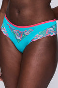 PrimaDonna Devdaha luxury lace thong in Mermaid color, featuring intricate lace details and a stylish brief design.