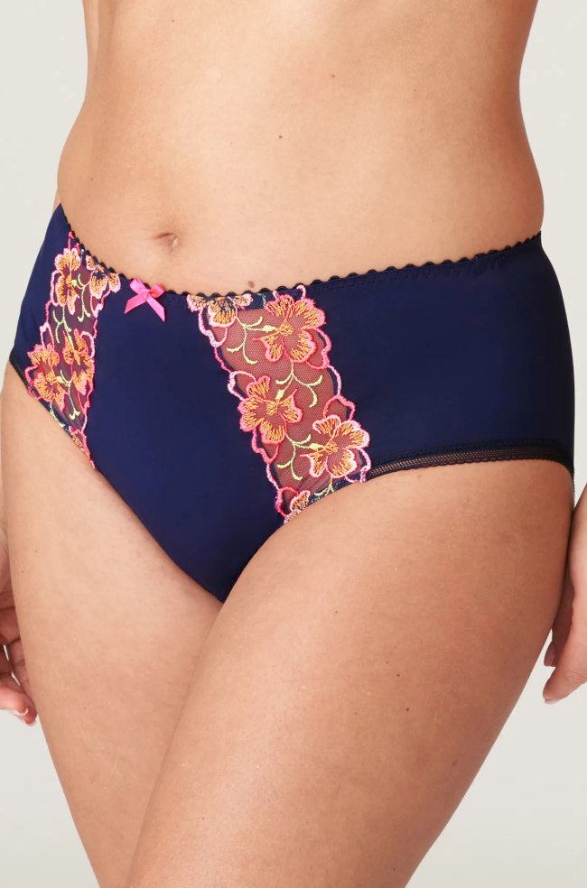 PrimaDonna Devdaha Brief Velvet Blue Lace - 4XL Plus Size