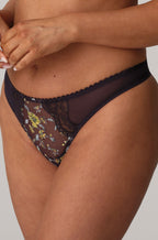 Amethyst Malba Thong by Primadonna, soft fabric, stylish design, available in sizes 2XL, LGE, MED