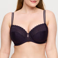 Primadonna Twist East End full cup bra in charcoal with supportive underwire and smooth fabric for comfortable fit.