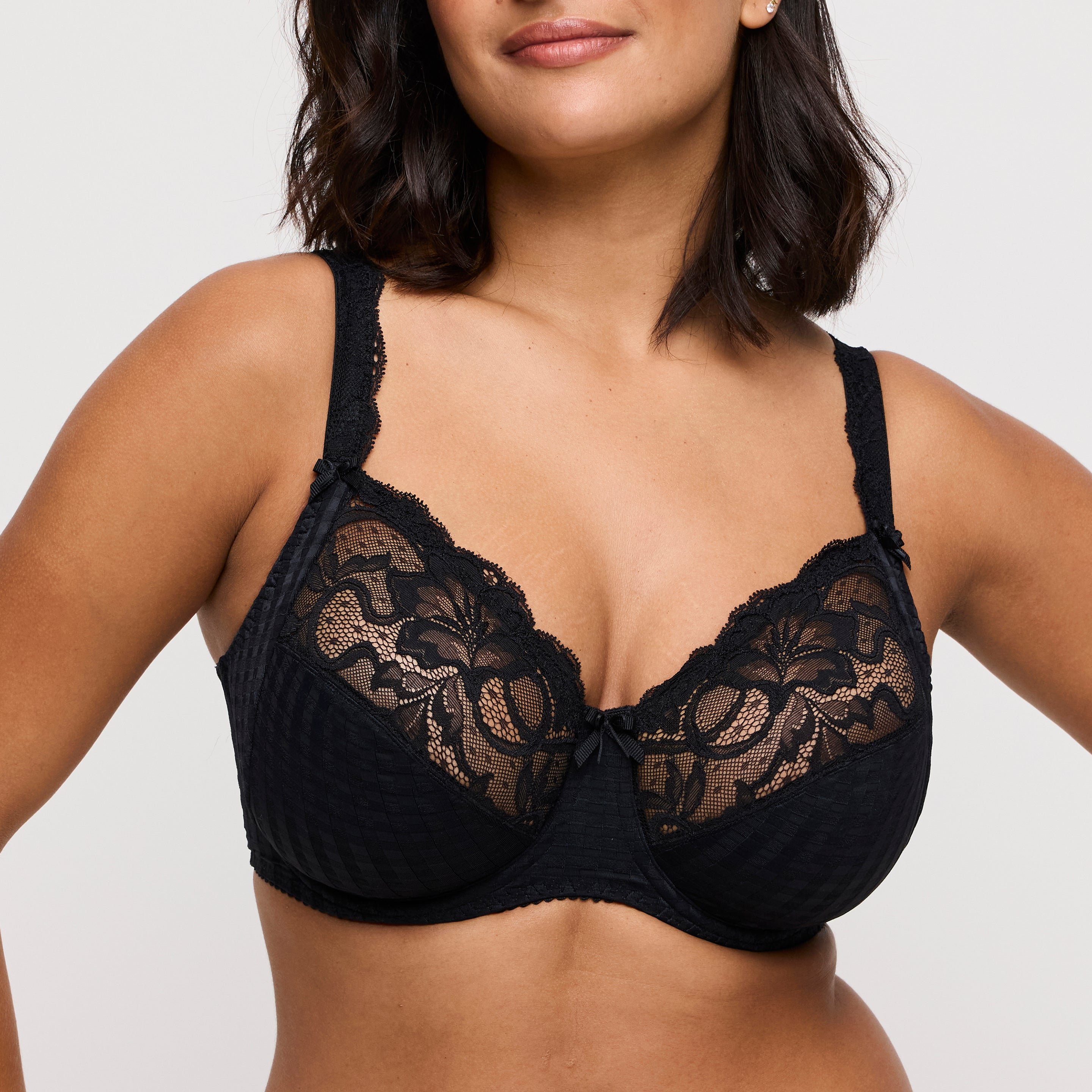 Madison Underwire Bra Black - Lace Full Cup