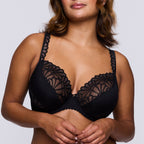 Gallipoli Underwire Plunge Bra - Black Lace