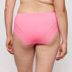 Primadonna Twist Twixie full briefs in happy pink with lace trim, soft fabric, and comfortable fit, designed for everyday wear.