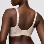 Primadonna The Gym non-padded wired sports bra with supportive design, shown in black, featuring adjustable straps and breathable fabric.