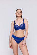 Sophora Lace Thong - Blue Print