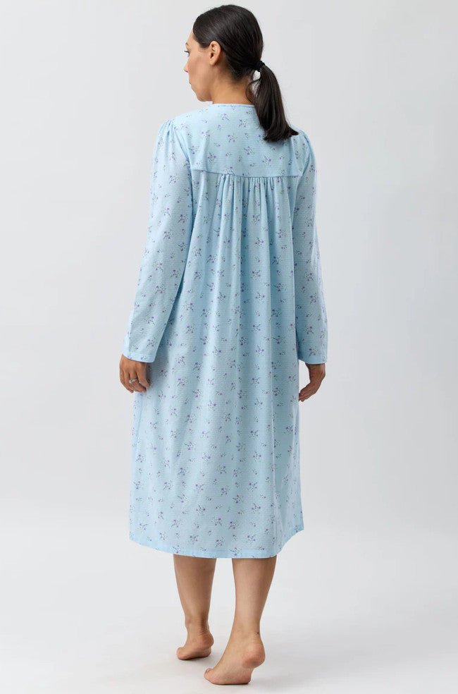 Aqua mid-length nightie from Schrank, designed for sizes 18-26, featuring soft fabric and a comfortable fit.