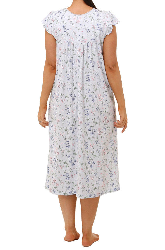 Ann Cotton Nightie (Blue) Available in size 14 only