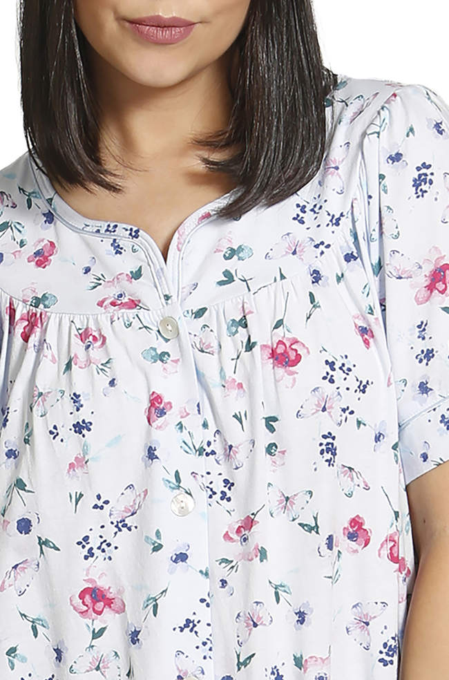 Schrank Cotton Butterfly Brunchcoat Blue - Lightweight Available in size 12 only