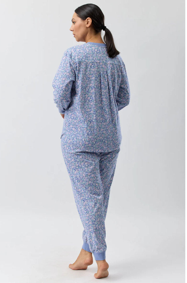 Denim cotton ski PJ set by SCHRANK featuring casual style, available in sizes 22 and 24