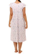 Pink floral cotton nightie with decorative bow, size 14 by SCHRANK