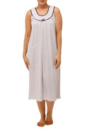 White sleeveless cotton nightie in size 14 by SCHRANK, showcasing a relaxed fit and simple design.