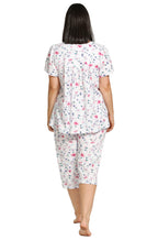 White short sleeve cotton pajama set with butterfly print, size 18 by Schrank