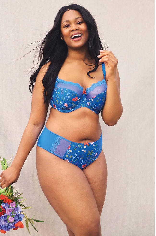 Sculptresse Esme balconette bra in wildflower print, full cup support, available in size 12 E.