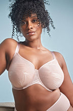 Vintage pink full cup t-shirt bra with underwire, size 22DD by Sculptresse, featuring soft contouring design.