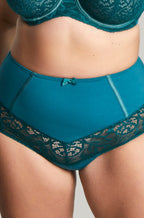 Emerald green high waisted shaping briefs by Sculptress, featuring a smooth design and flattering fit.