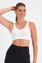 Smooth Power Wirefree Sports Bra - White