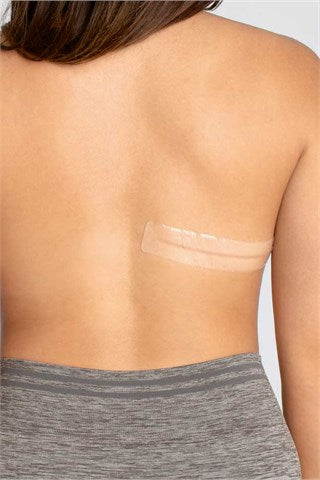 Clear silicone scar patch strips from AMOENA, designed for scar treatment and skin protection.