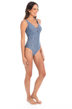 Ferrara black tummy control V-neck one-piece swimsuit by TOGS with adjustable straps and bust support