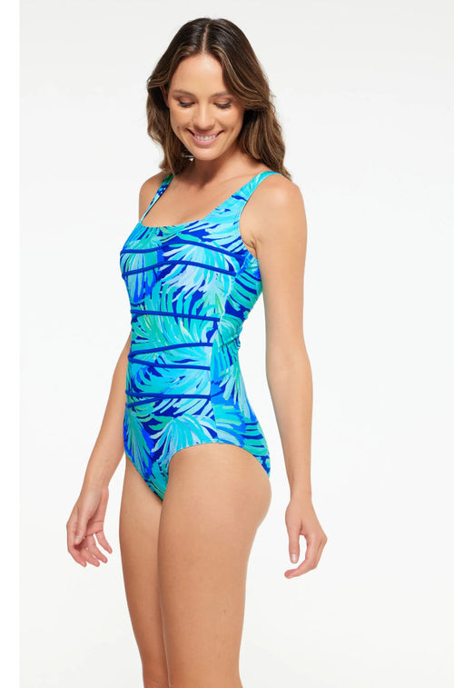 Havana Square Binding Swimsuit (Ocean Blue)