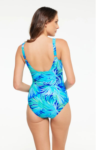 Havana Square Binding Swimsuit (Ocean Blue)