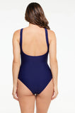 TEXTURED HIGH MESH ONE PIECE (NAVY)