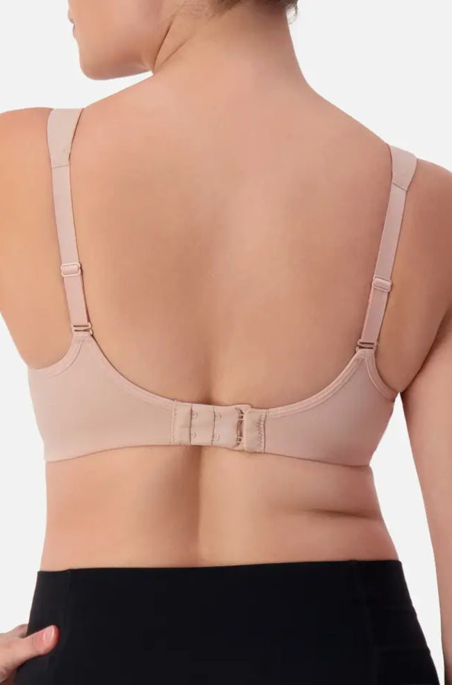 Nude Triaction sport bra in size 10DD, featuring contouring design by Triumph.