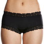 Black Jockey Parisienne Classic Boyleg Microfibre Brief undergarment displayed from the front view.