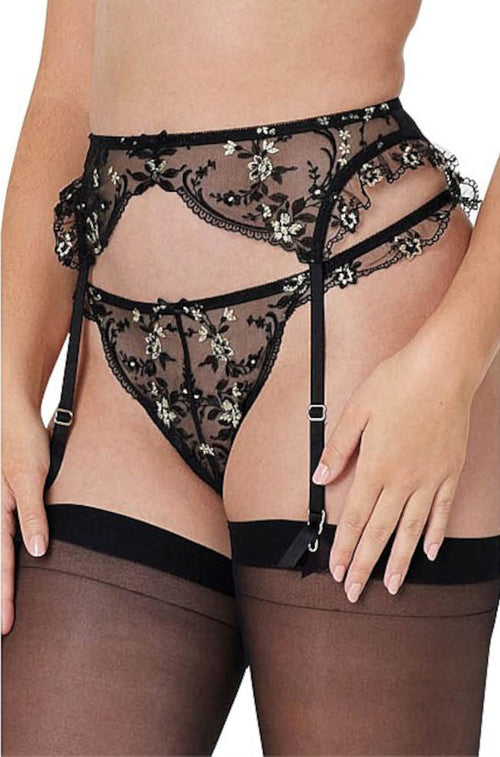 Liason Suspender Belt (Black) Available in size L only