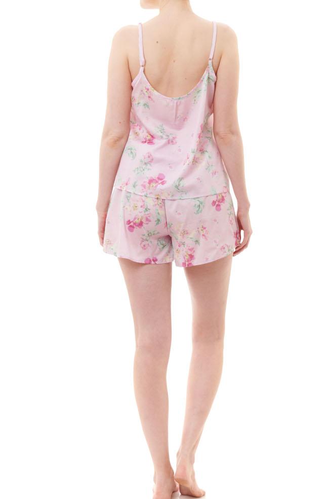 Bridie Shortie Cotton Cami Set (Pink Floral)
