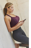 Rasor Back Wirefree Sports Bra (Mulberry) Available in size 10C only