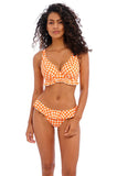 Check in Zest Apex Bikini Top (Orange & White)