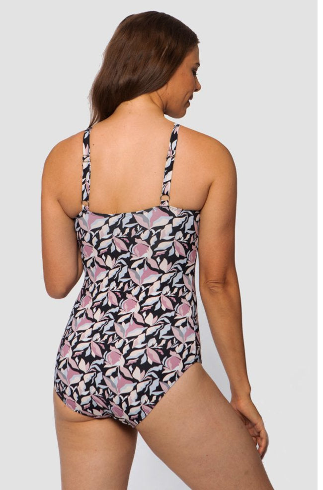 Night Flower One Piece Swimsuit (Floral)