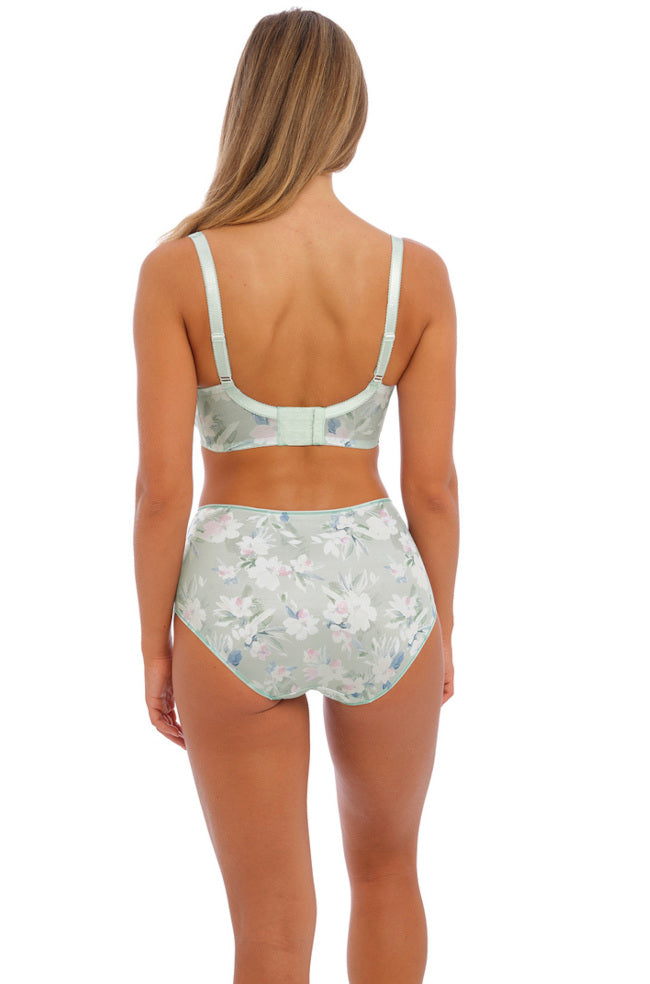 Adelle Full Brief (Mint Floral) . Available in sizes XS or 2XL.