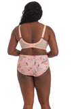 Kayla Full Brief (Peach Floral)  Available in sizes M-3L.