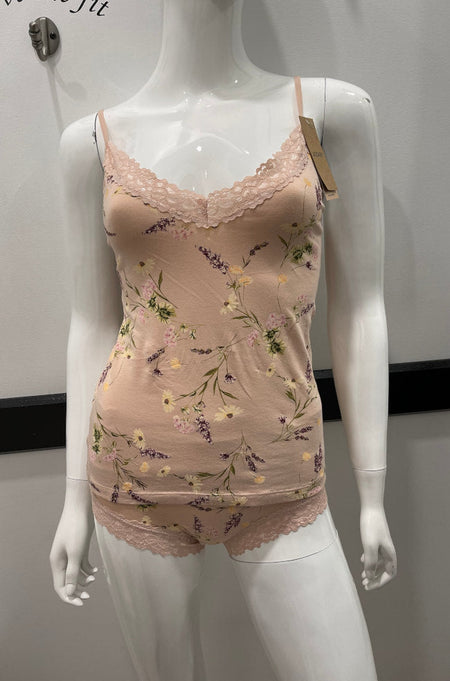 Zayla Flutter Sleeve Cotton Nightie (Pink Floral)