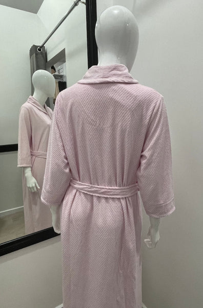 Jeanne Button Dressing Gown (Pink) Sizes S & XL only