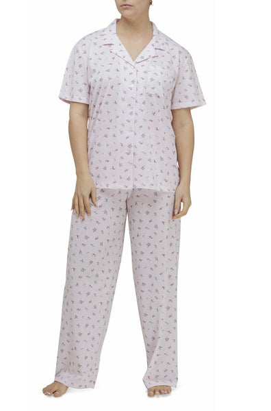 Jane Short Sleeve PJ Set (Pink Floral)