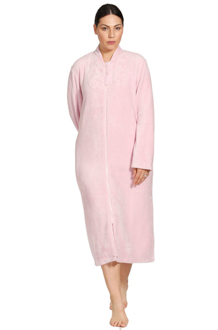 Natalie Long Sleeve Cotton Nightie (Pink)