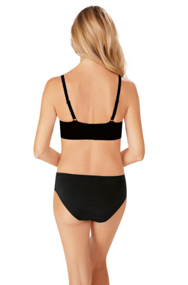 Kyra wirefree padded bra in black and nude, sizes 10A and 10B, by Amoena, designed for comfort and breast care.