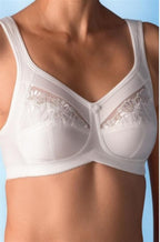 Crystal wirefree bra with soft fabric and adjustable straps by Anita, available in A and B cup sizes.
