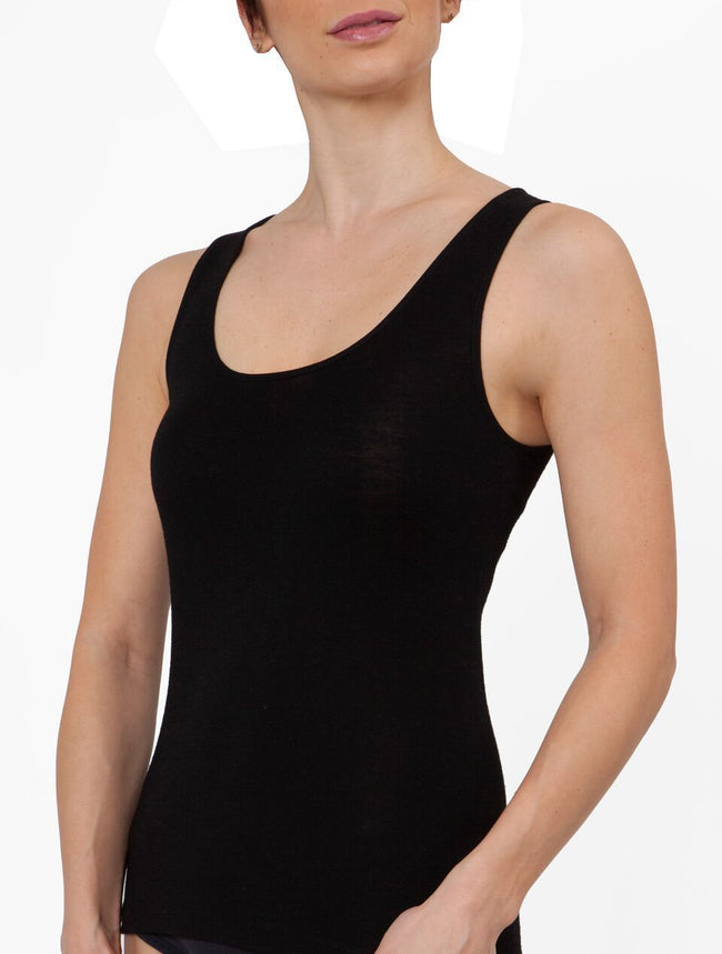 Pure Wool Ribbed Vest by Brandella