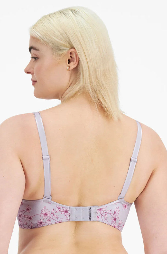 Lilac and pink Lift & Shape UW Bra by Berlei, size 10F, designed for larger cup sizes